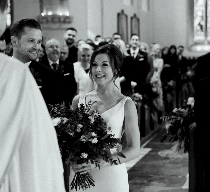 Church Bridal Entrance in Essense of Australia Wedding Dress