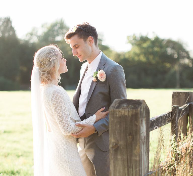 Fine Art Wedding Portraits // Needle &amp; Thread Bridesmaids Dresses For A Pink And Mint At Home Marquee With Fine Art Photography From Amy Fanton Photography