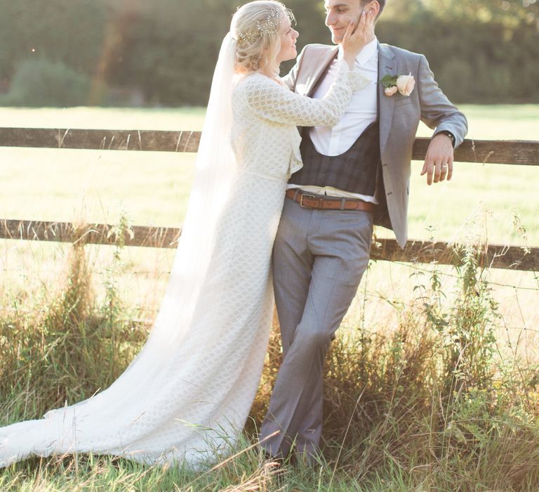 Fine Art Wedding Portraits // Needle &amp; Thread Bridesmaids Dresses For A Pink And Mint At Home Marquee With Fine Art Photography From Amy Fanton Photography