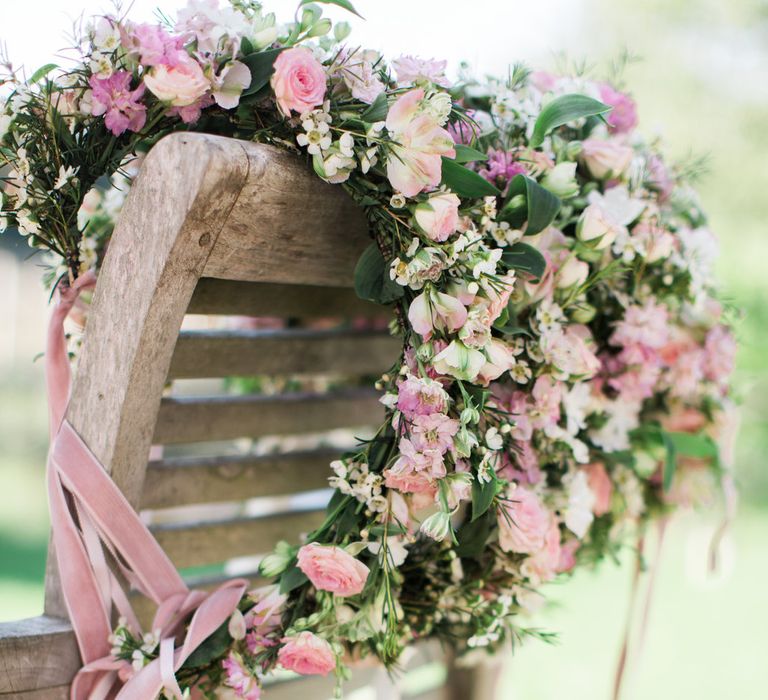 Floral Crowns For Bridesmaids // Needle &amp; Thread Bridesmaids Dresses For A Pink And Mint At Home Marquee With Fine Art Photography From Amy Fanton Photography