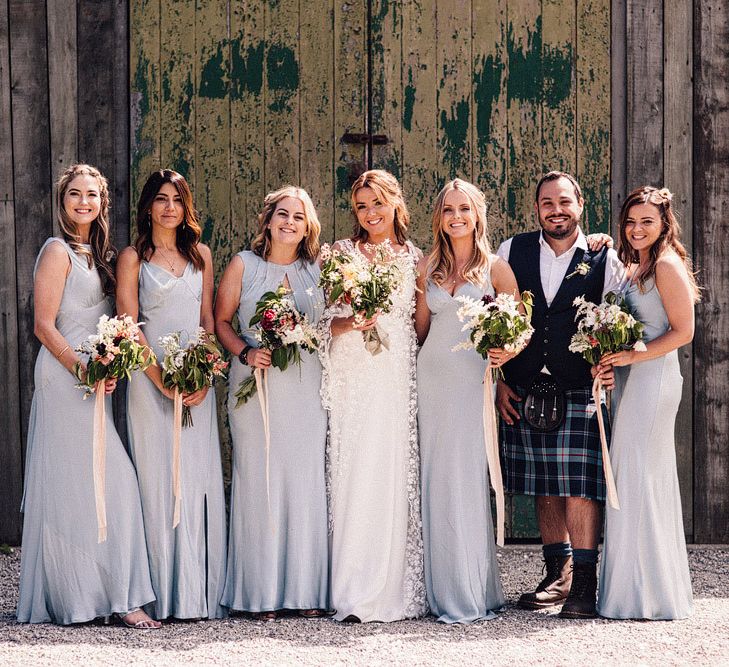 Sky blue bridesmaid dresses