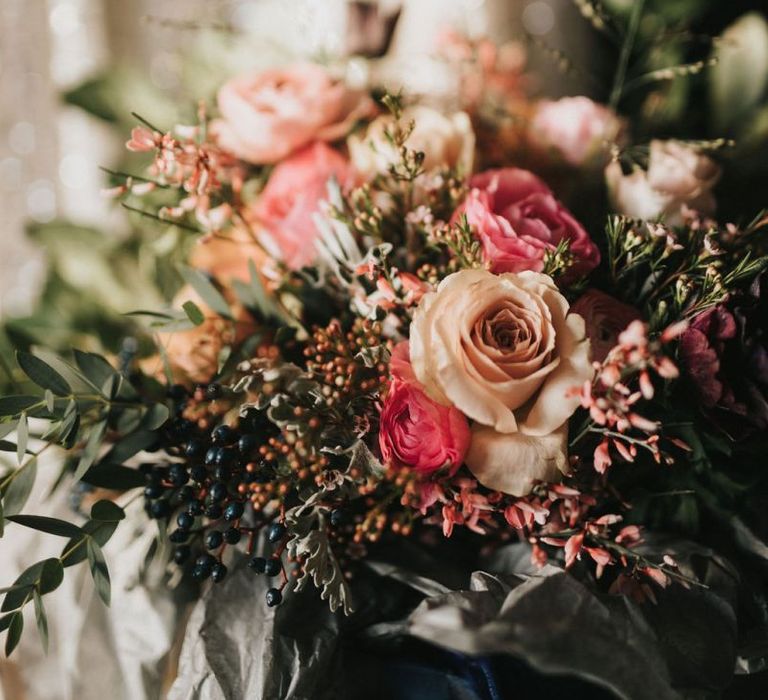 Pink wedding bouquet