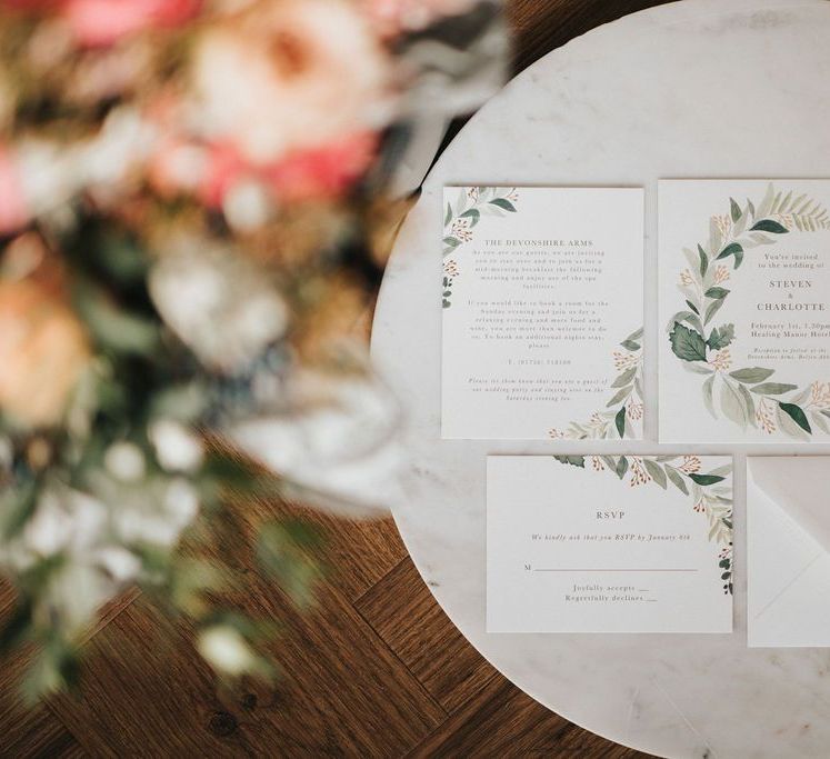 Wedding stationery for intimate wedding