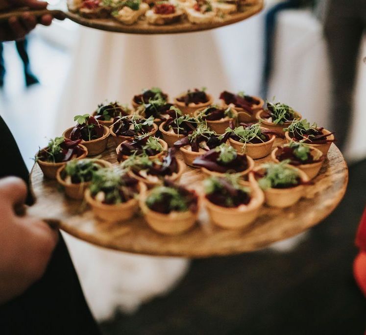 Canapés at Healing Manor wedding