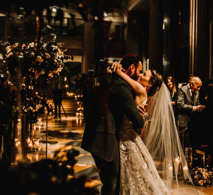 Jewish Blessing with Bride in Hayley Paige Wedding Dress