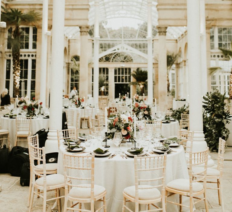 Syon Park Orangery Wedding Reception Decor