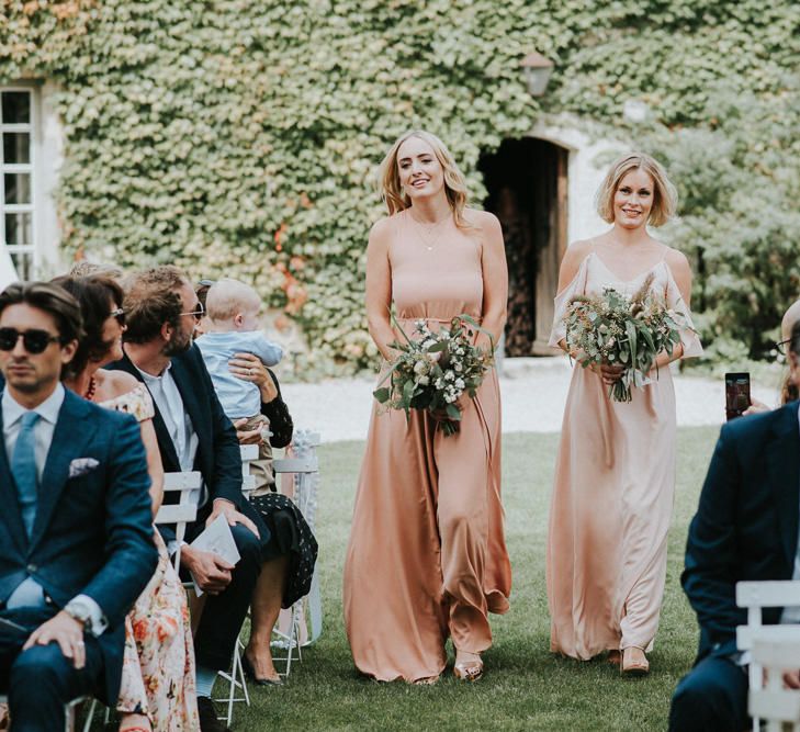 Peach Bridesmaids Dresses