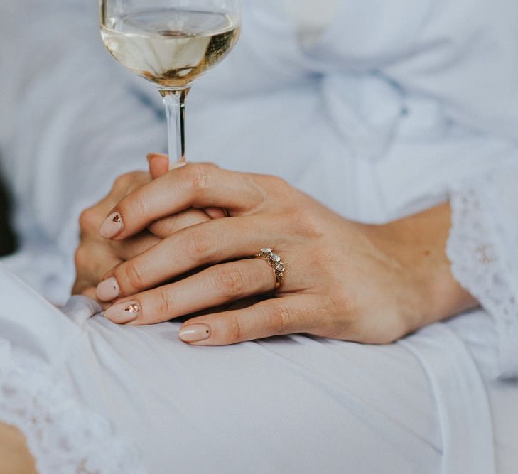 Pale Pink Manicure For Wedding