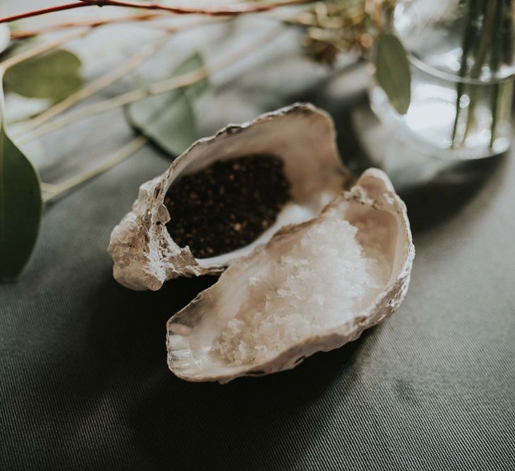 Shell Salt And Pepper Pinch Pots