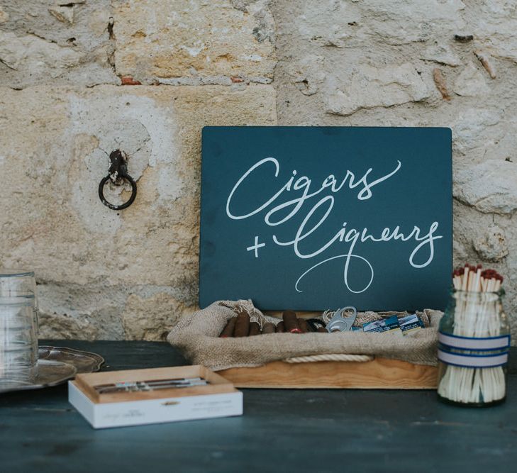 Cigar And Liquor Bar For Wedding