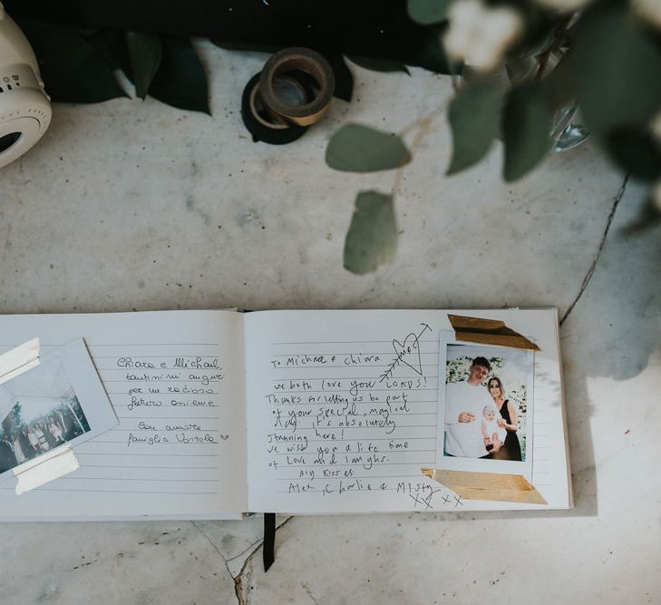 Guest Book With Polaroids For Wedding