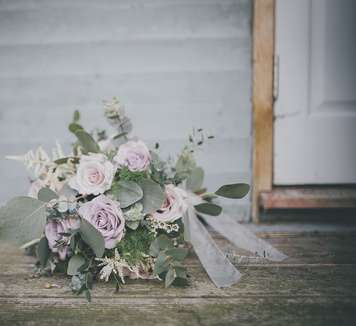 Beautiful lilac wedding bouquet for bride