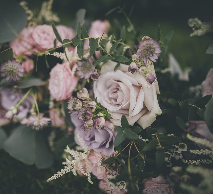 Rustic wedding with lilac wedding flowers