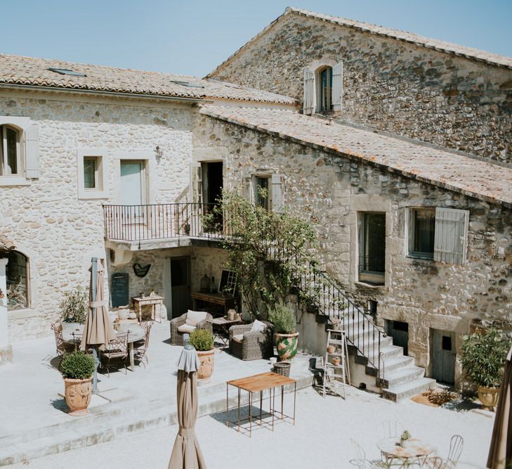 Quaint Courtyard of Provence Wedding Venue