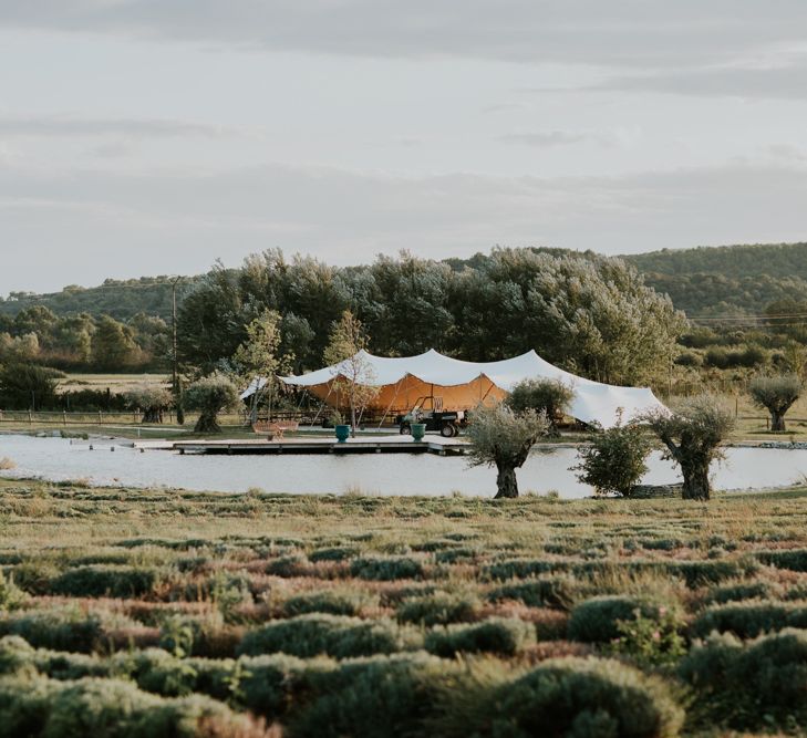 Stretch Tent Tipi Chill Out Area by the Lake