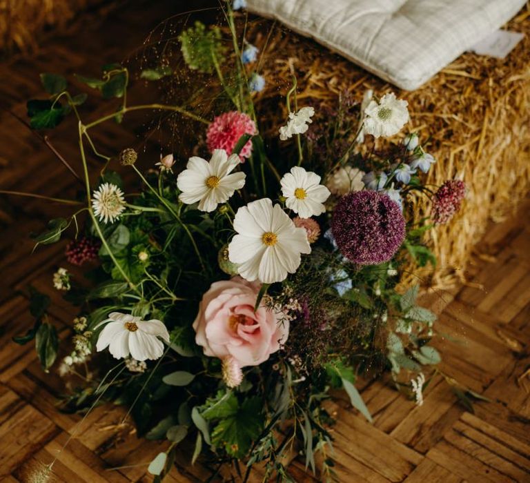 Wildflower aisle decor