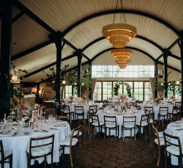 Soho Farmhouse Wedding Reception with Botanical Flowers