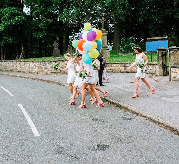 Colourful Balloons | Fun Stretch Tent Reception on Primary School Field in Sheffield |  Tub of Jelly Photography