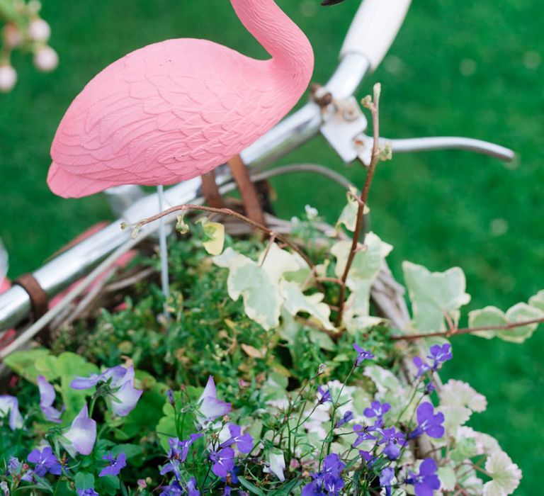 Flamingo Decor | Fun Stretch Tent Reception on Primary School Field in Sheffield |  Tub of Jelly Photography