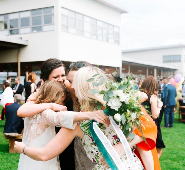 Wedding Guests | Fun Stretch Tent Reception on Primary School Field in Sheffield |  Tub of Jelly Photography