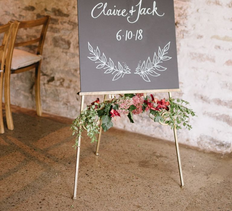 Chalkboard Wedding Welcome Sign