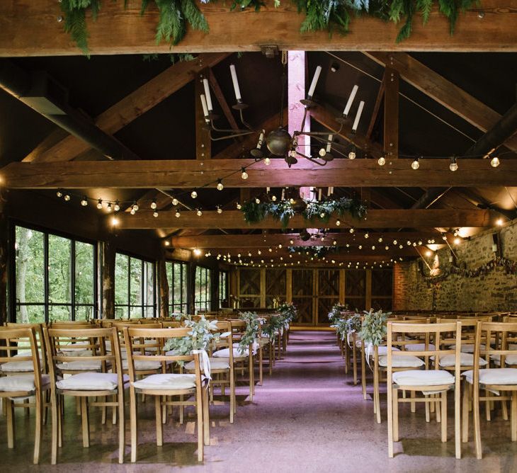 Wedding Ceremony at Dewsall Court Barn Wedding Venue