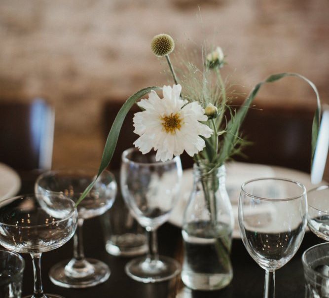 Wedding Table Decor Flower Stems in Bottles