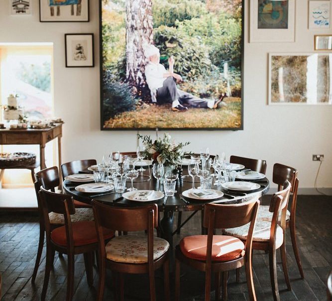 Wedding Table Set Up For Hauser and Wirth Somerset Wedding