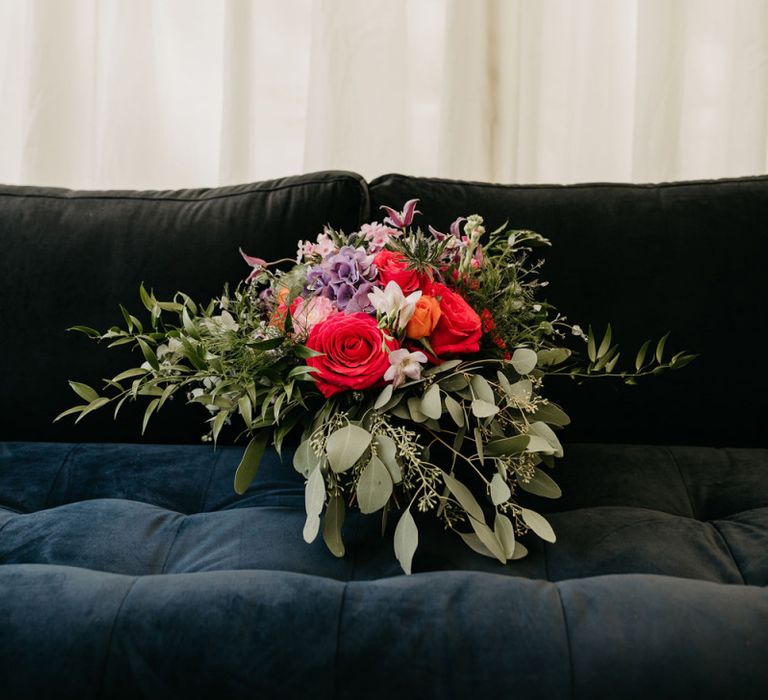 Colourful wedding bouquet