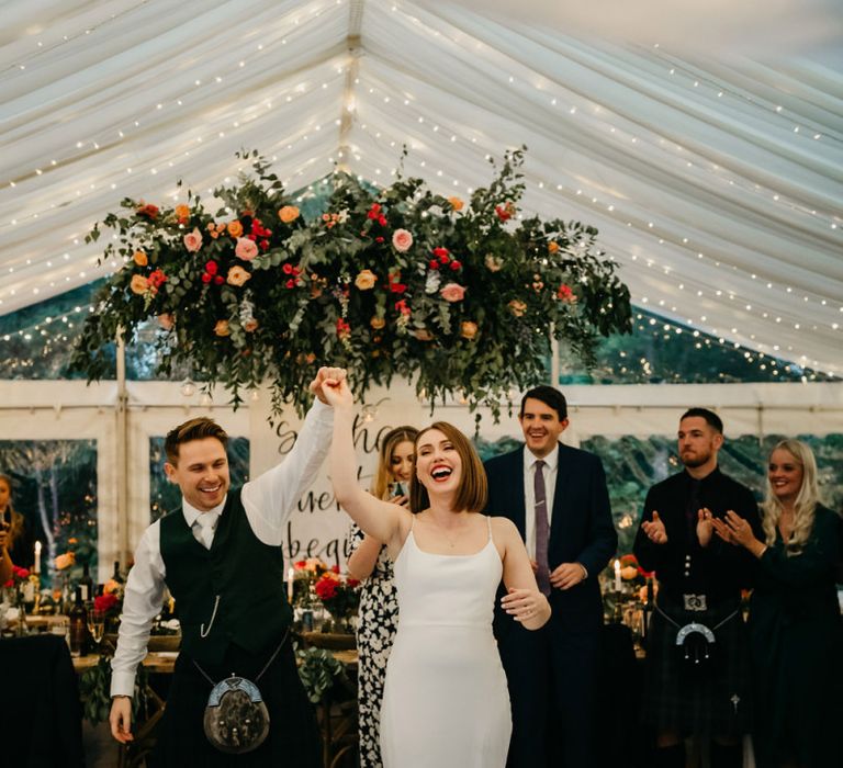 Bride and groom first dance