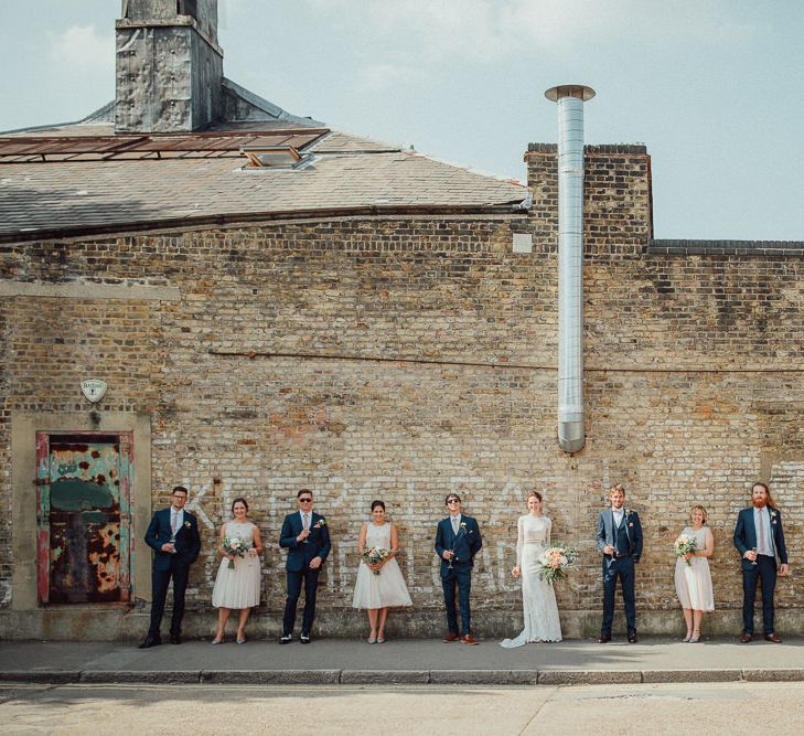 Bride In Long Sleeved Dress By Calla Blanche // Images By Emily &amp; Steve