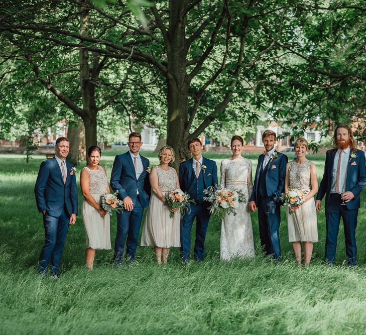 Bridesmaids In Sequinned Tops // Images By Emily &amp; Steve