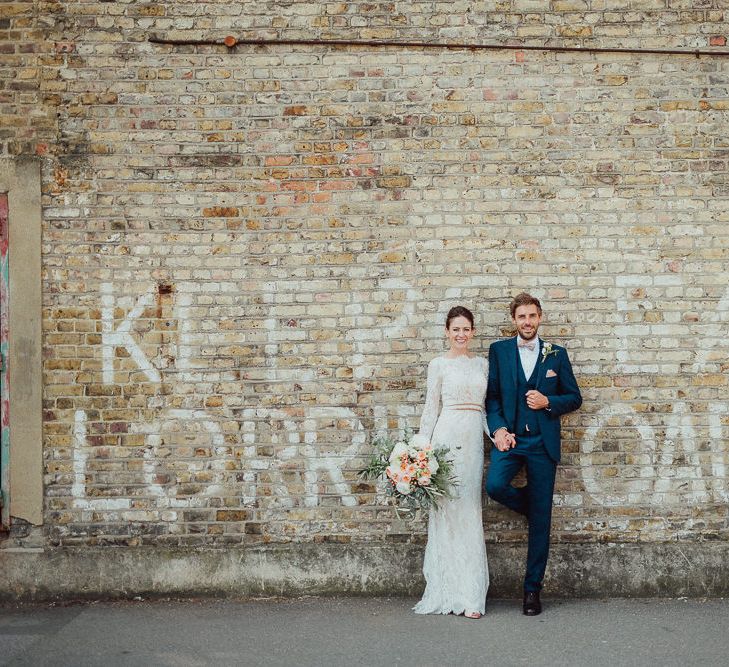 Bride In Long Sleeved Dress By Calla Blanche // Images By Emily &amp; Steve