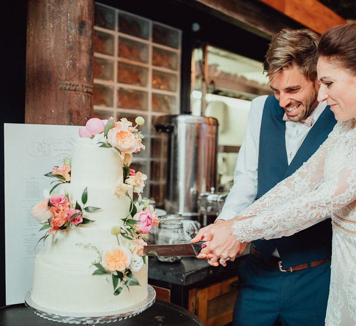 Cutting The Cake Clapton Country Club Wedding // Images By Emily &amp; Steve