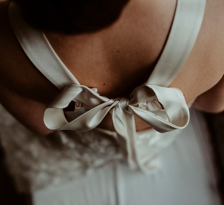 Halfpenny London Bow Back Wedding Dress | Classical Springtime Romance Inspiration at Butley Priory by Brown Birds Weddings | Jess Soper Photography