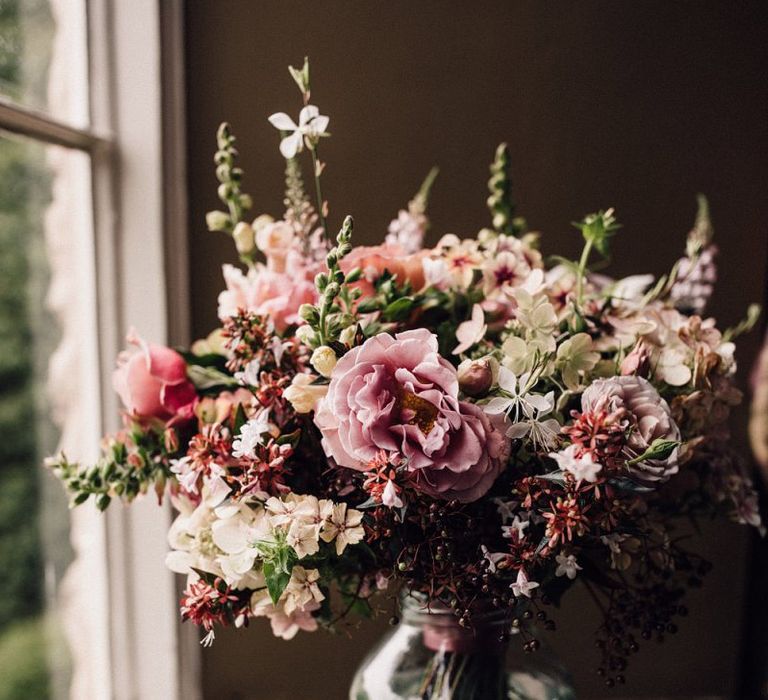 Pink wedding bouquet