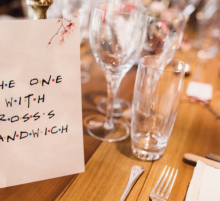 TV Show wedding table names