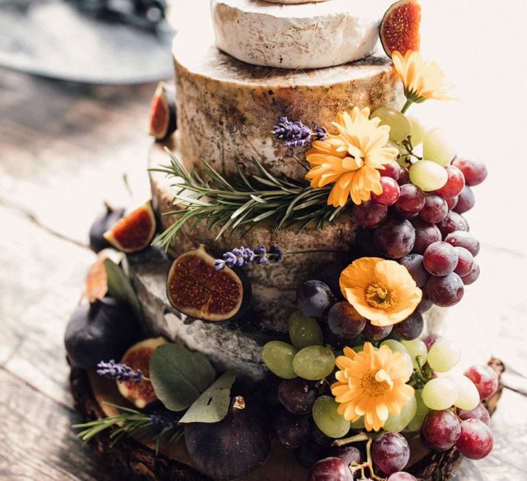 Cheese tower wedding cake