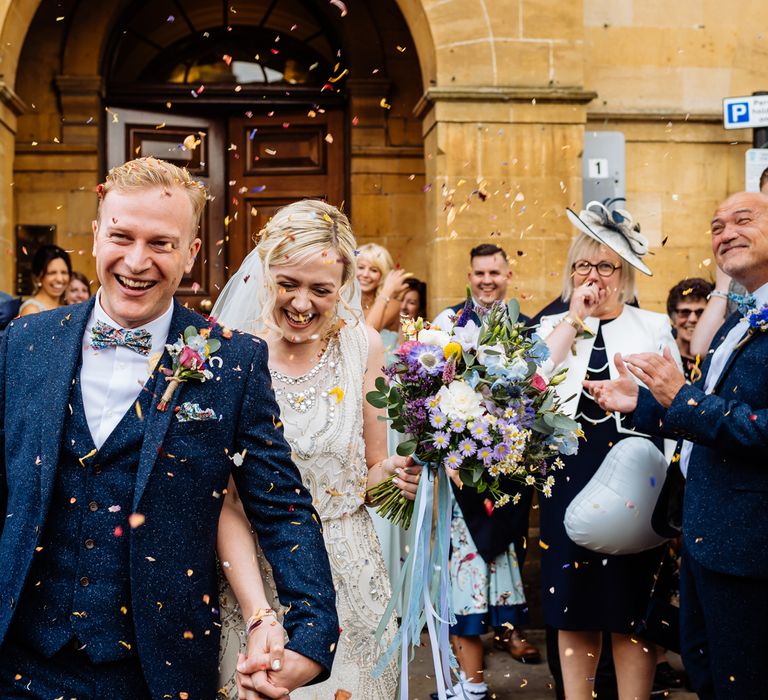 Confetti Cannon | Wedding Ceremony Confetti Exit | Daffodil Waves Photography