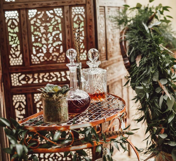 Whiskey Station | Rustic Luxe Wedding Decor from Little Jem | Lexicon Cards | Country Boho Inspiration in the Woodlands of Happy Valley Norfolk | Cara Zagni Photography