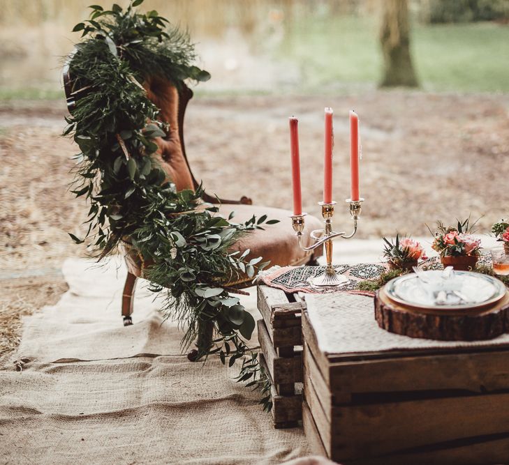 Table Scape | Rustic Luxe Wedding Decor from Little Jem | Lexicon Cards | Country Boho Inspiration in the Woodlands of Happy Valley Norfolk | Cara Zagni Photography