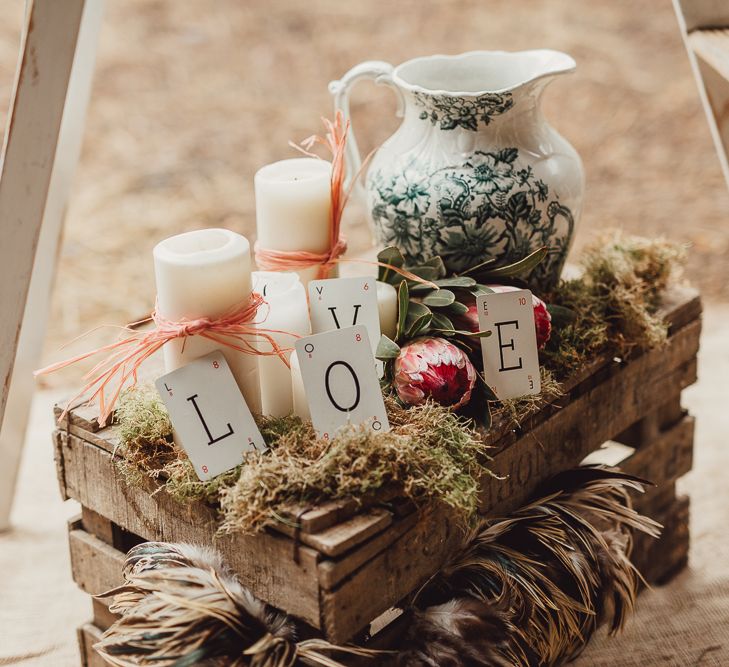 Rustic Luxe Wedding Decor from Little Jem | Lexicon Cards | Country Boho Inspiration in the Woodlands of Happy Valley Norfolk | Cara Zagni Photography