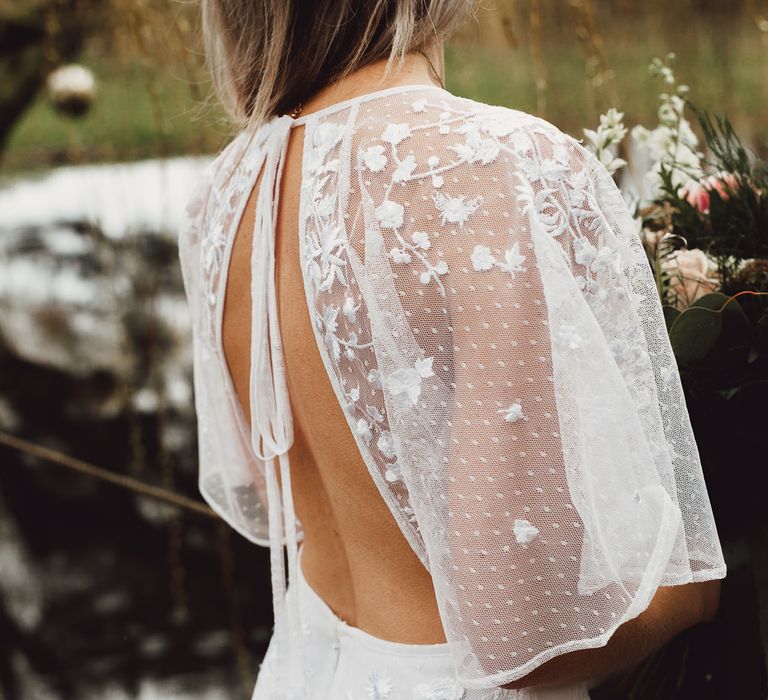 Boho Bride in Backless ASOS Dress |  Country Boho Inspiration in the Woodlands of Happy Valley Norfolk | Cara Zagni Photography