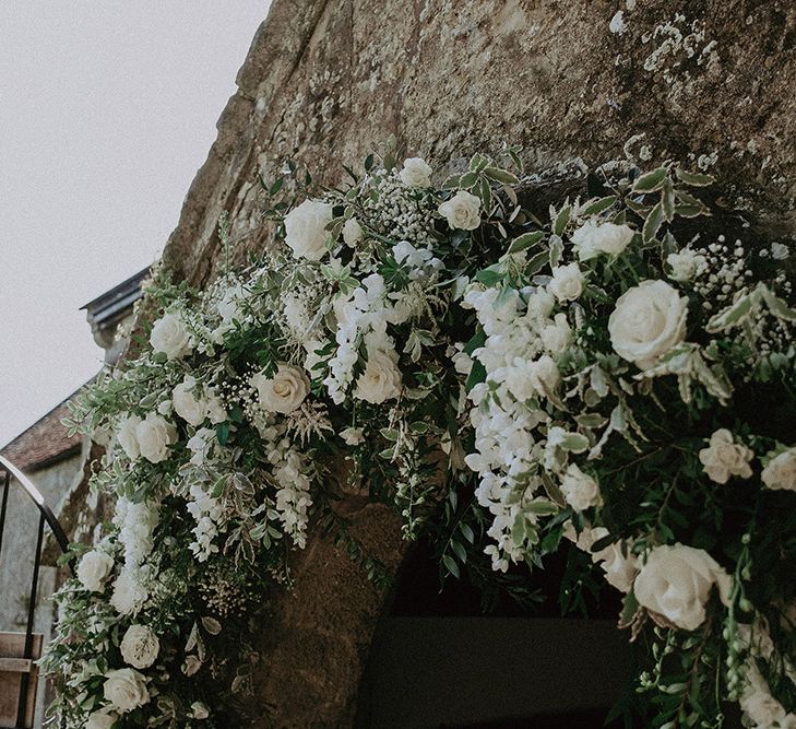 White and Green Church Wedding Flowers