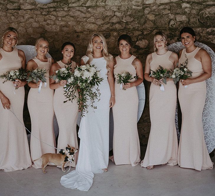 Bridal Party with Bride in St Patrick Wedding Dress