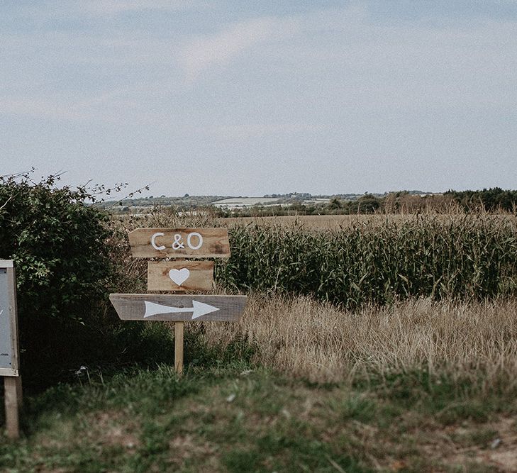 Wooden Direction Sign Post