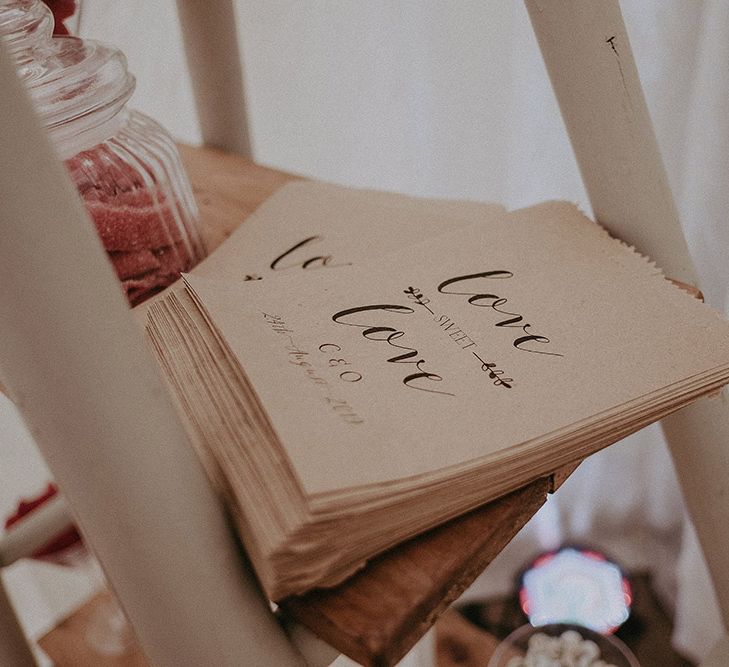 Personalised Brown Paper Bag Sweet Table Bags