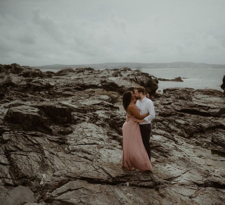 Godrevy beach pre wedding photographs by Emily Black Photography