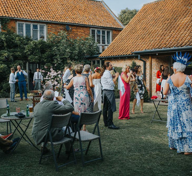 Vow Renewal At Doddington Hall With Bride In Alan Hannah With Brightly Coloured Florals And Images From Magda K Photography