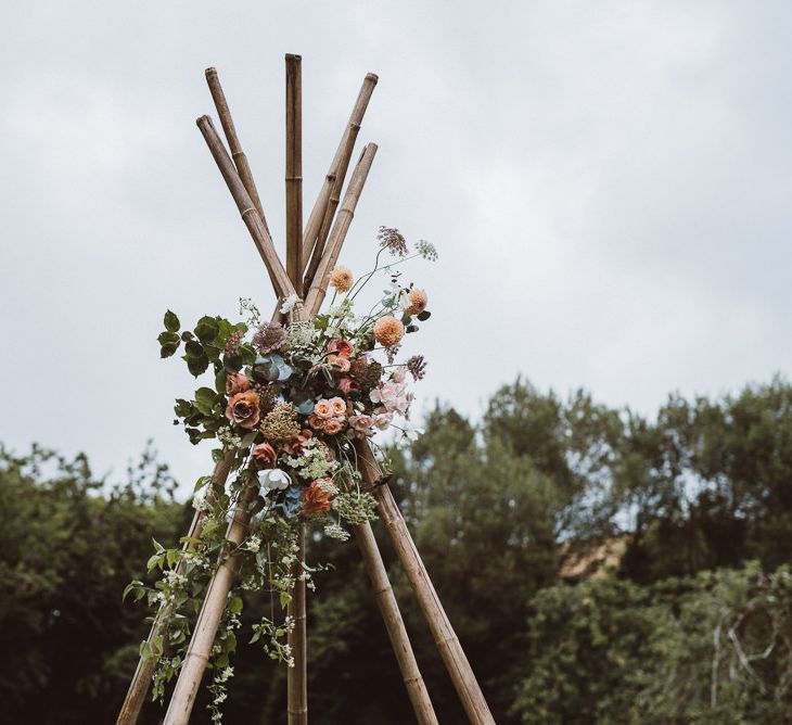 Naked Tipi Wedding Flowers